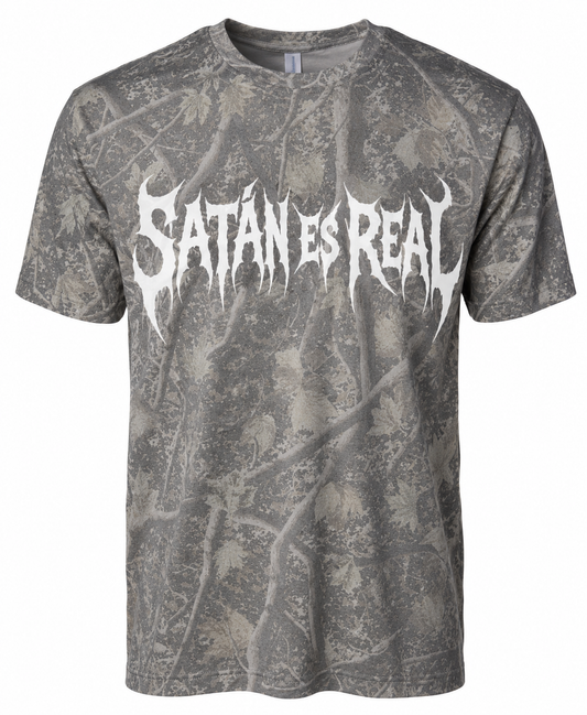 Camiseta CAMO DOOM "Satan es Real"